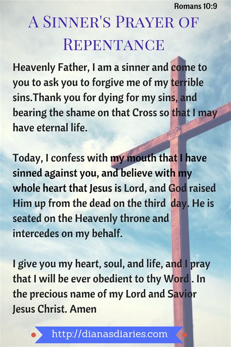 prayer for sinners to repent